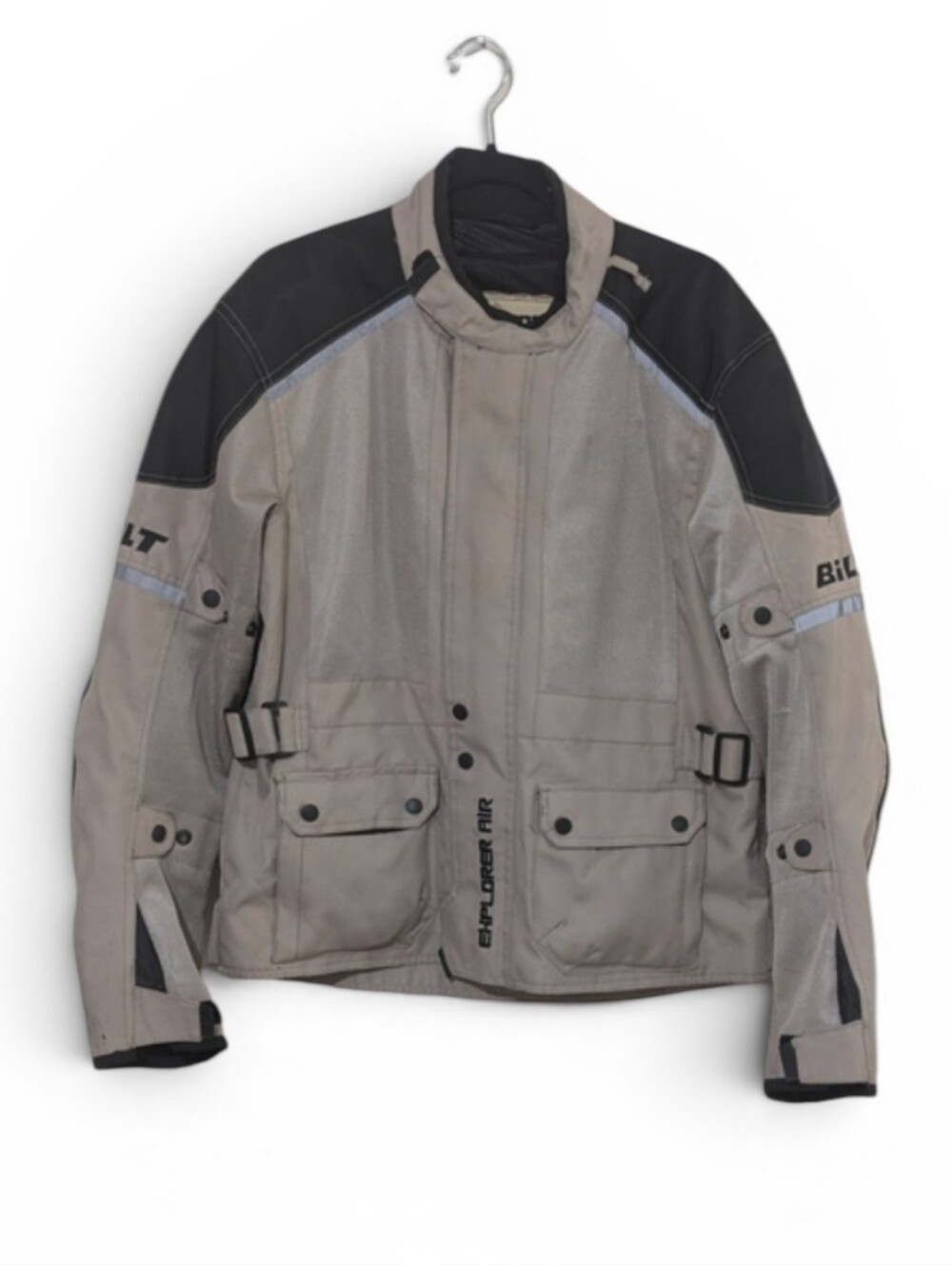 BILT Men's Tan and Black Motorcycle Jacket with built in Shoulder and Elbow pads